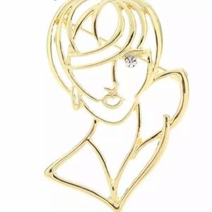 luxury fashion gold brooch pin